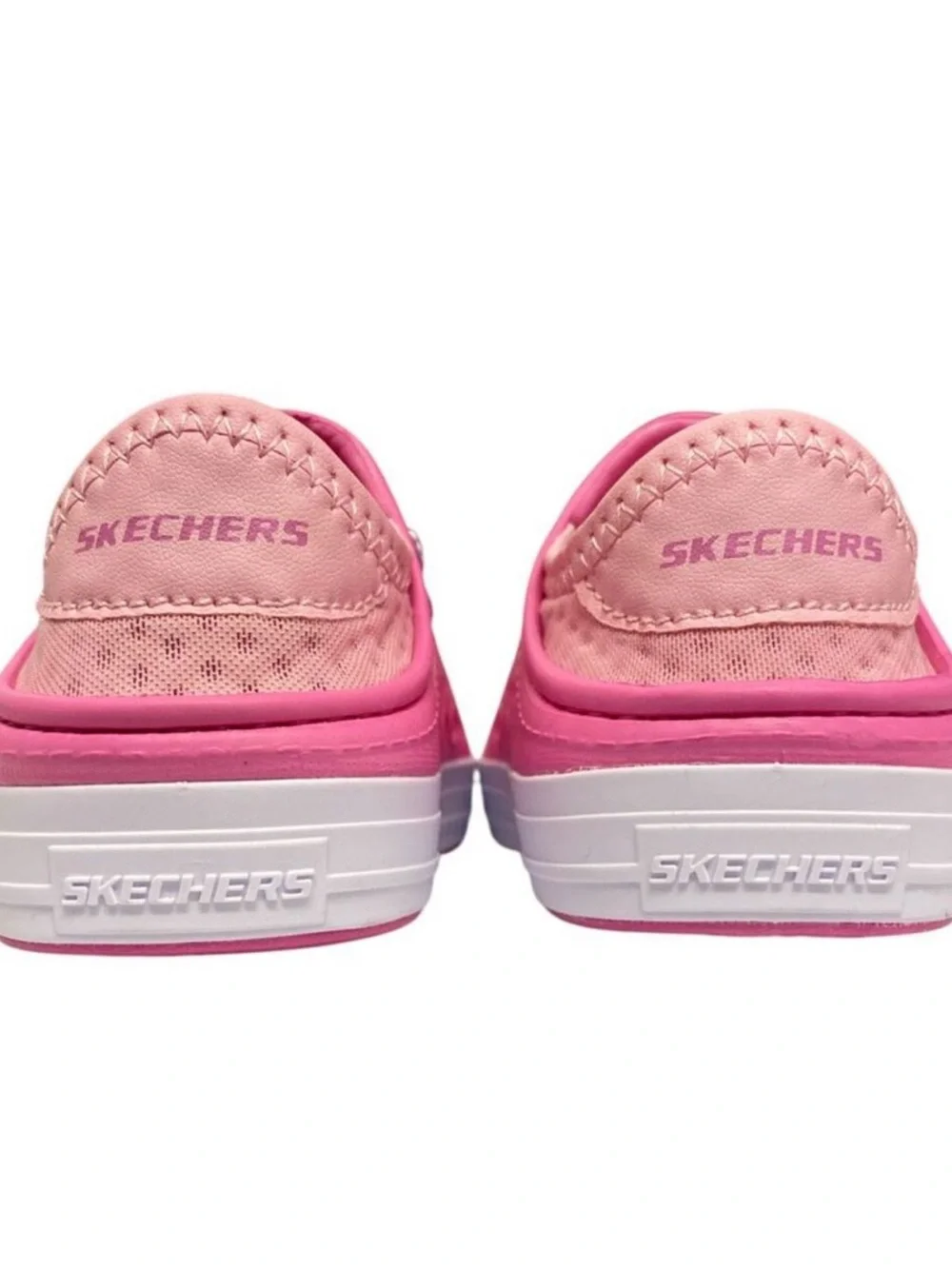 Sketchers Foamies Pink Slip On Clogs With Secure Soft Heel Size 7 Toddler
